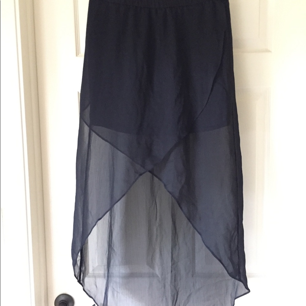 Black High Low Skirt